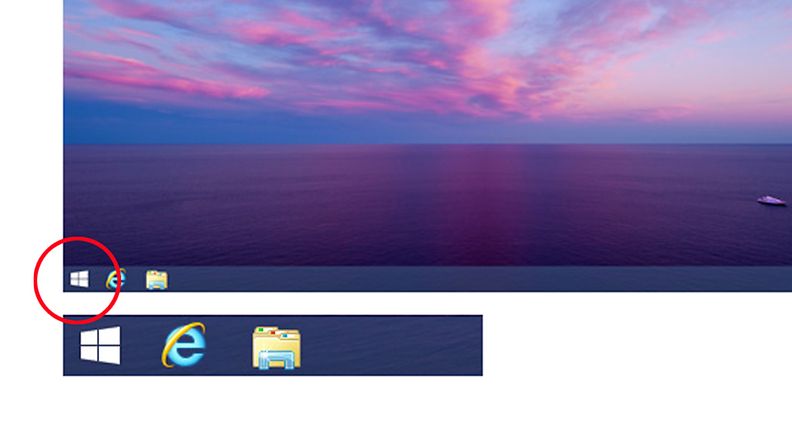 Windows 8.1-version väitetty Käynnistä-valikko. Kuvakaappaus: Paul Thurrott´s supersite for Windows -sivustolta. 