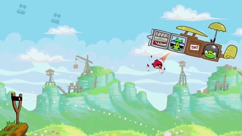 Angry Birds "Red's Mighty Feathers". Kuvakaappaus YouTube-videosta.