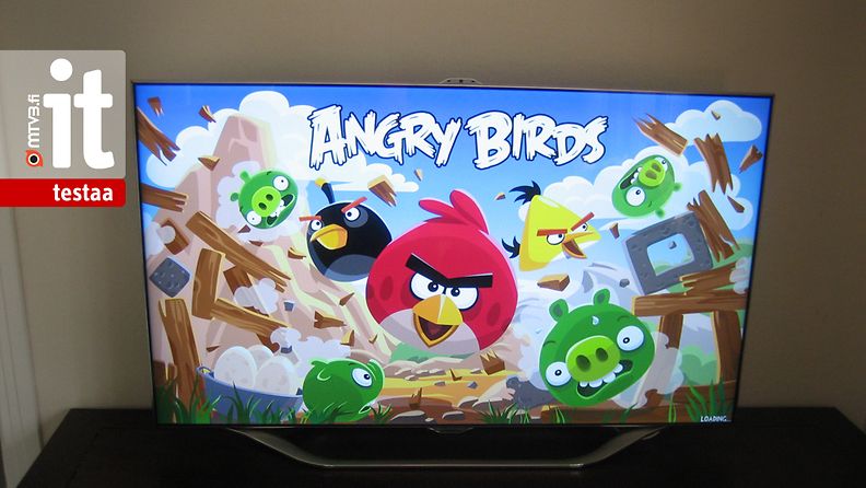 Samsungin 55-tuumainen Smart TV ja Angry Birds.