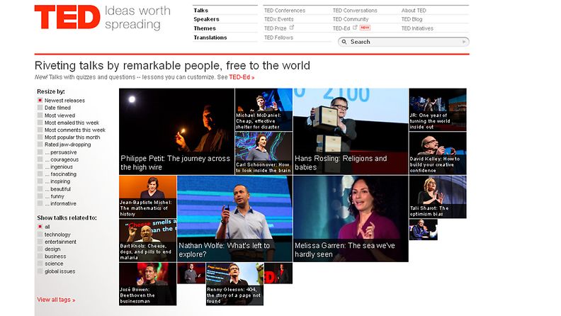 TED.comin etusivu 24.5.2012.