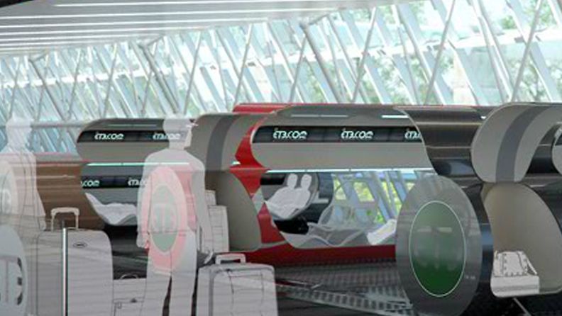Yhdysvaltalainen ET3 -yhtiö (Evacuated Tube Transport Technologies) on kehittämässä huippunopeaa matkustusmuotoa. 
