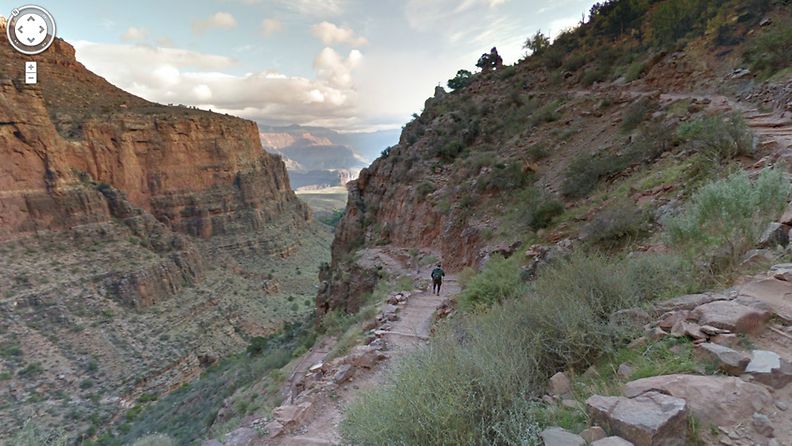 Google Mapsin näkymä Grand Canyonista.