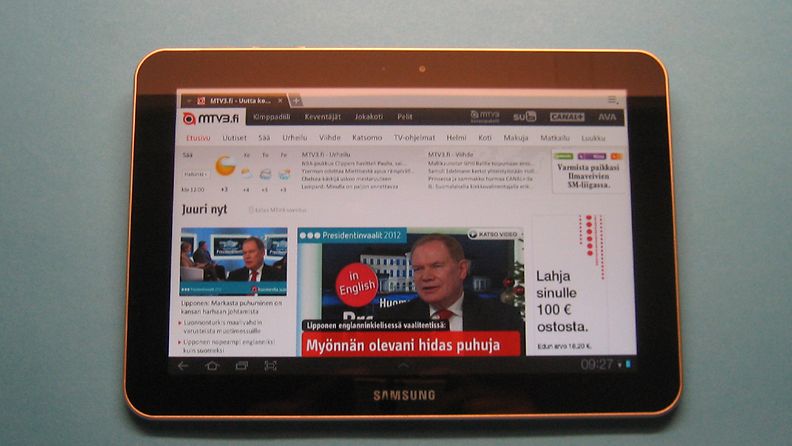 Samsung Galaxy Tab 8.9 -tabletkone. Kuva: Jari Heikkilä