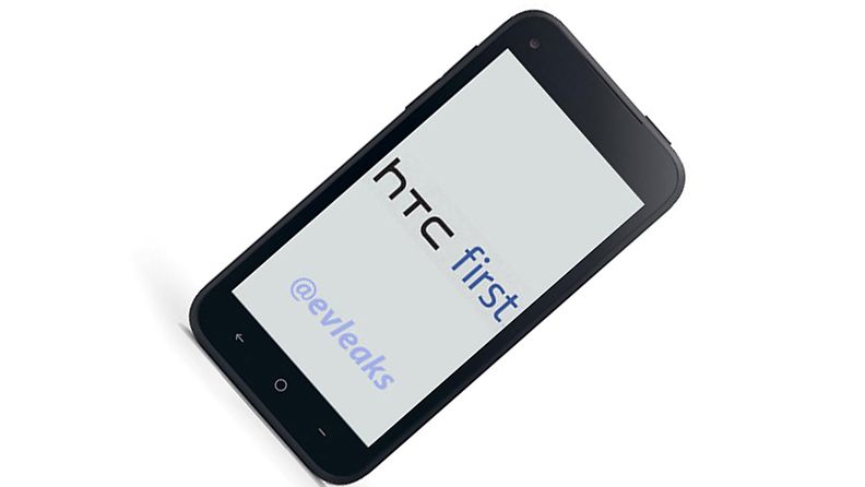 Väitetty vuotokuva HTC First "Facebookpuhelimesta" Kuvakaappaus Twitteristä (@evleaks). 