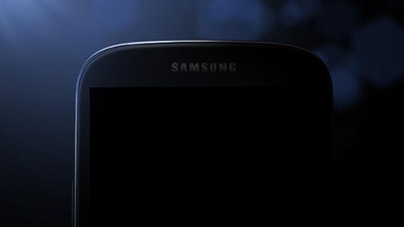 Samsungin julkistama ennakkomainos 14.3.2013. julkistettavasta uutuuspuhelimesta. Kuvakaappaus Samsungin Twitter-tililtä.