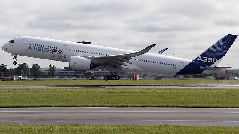 Airbusin uusi A350 on tänään testilennolla.