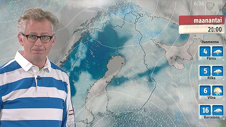 Illalla Suomeen saapuva sadealue voi aiheuttaa jänniä hetkiä autoilijoille, enteilee Pekka Pouta. Osa sateesta on nimittäin lumipyryä.