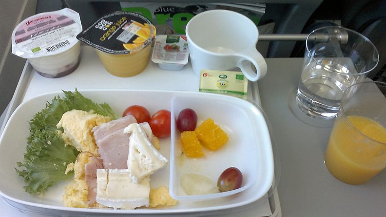 Presidentti Sauli Niinistön valtiovirailulla nautittiin lentokoneessa tällainen ateria.