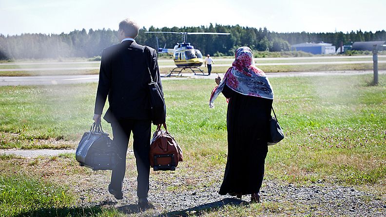 Tawakkul Karman Porin lentokentällä.