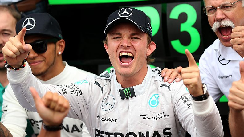 Nico Rosberg juhli voittoaan