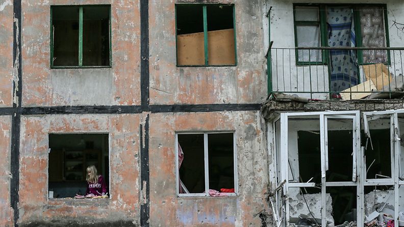 Ukraina sota siviili tuho kerrostalo 