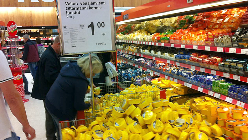 juusto valio pakotteet venäjä