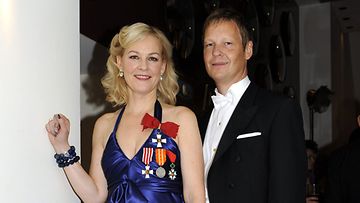 Eva Biaudet ja Thomas Forsström Ravintola Teatterin jatkoilla 6,joulukuuta 2010.