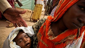Dadaabin pakolaisleirillä yritetään hoitaa kuivuudesta, aliravitsemuksesta ja sairauksista kärsiviä pakolaisia, mutta leirin puitteet ovat katastrofaaliset. Kuva: EPA