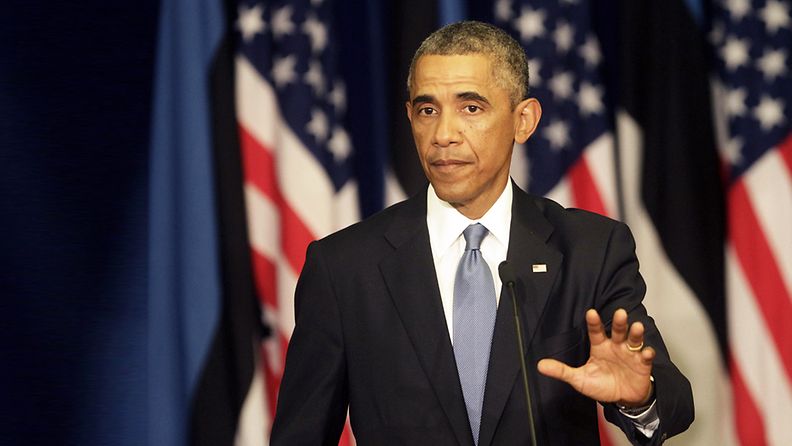 Barack Obama Tallinna 3.9.2014 lehdistötilaisuus