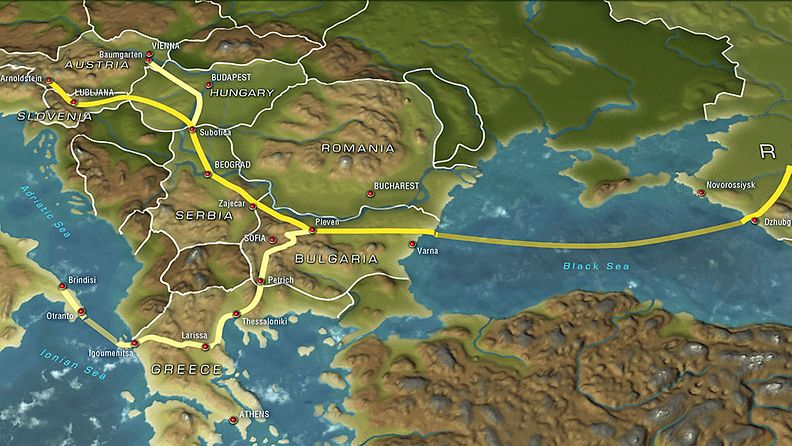 South Stream-maakaasuputki kulkee Itä-Euroopan halki. Kuva: South Stream