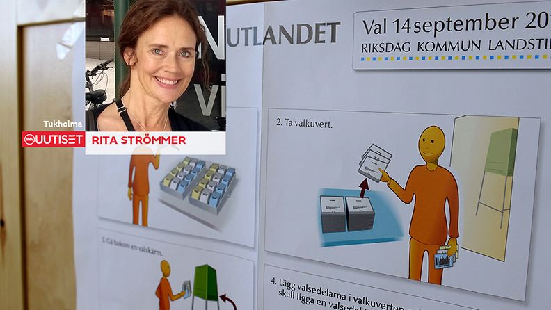 MTV Uutisten toimittaja Rita Strömmer seuraa paikan päällä Ruotsin vaaleja.