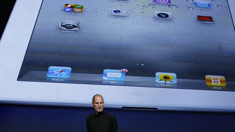 Apple teki tulosennätyksen vuoden ensimmäisellä neljänneksellä. Kuvassa Applen toimitusjohtaja Steve Jobs.
