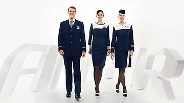 Finnairin henkilökunnan uudet työvaatteet.