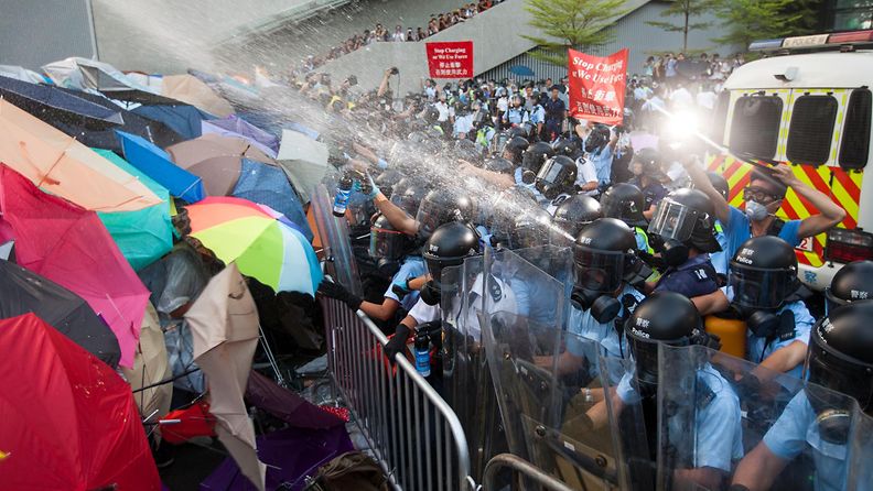 Hong Kong vesitykki mielenosoitus
