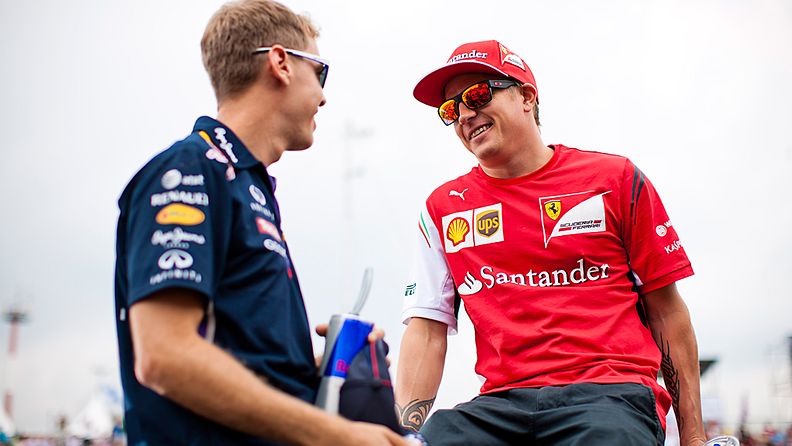 Sebastian Vettel ja Kimi Räikkönen