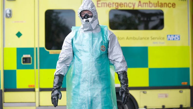 Ebola suojapuku UK