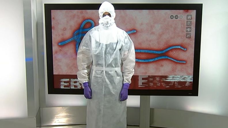 MTV Uutislive Ebola-suojapuku