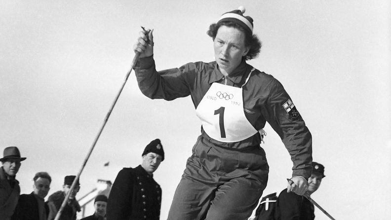 Sirkka Polkunen Oslon olympialaisissa 1952.