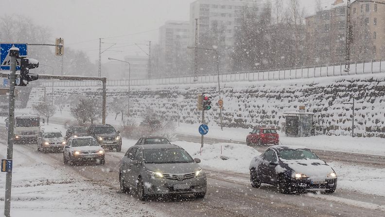 Tampere lumipyryssä 7.11.2014