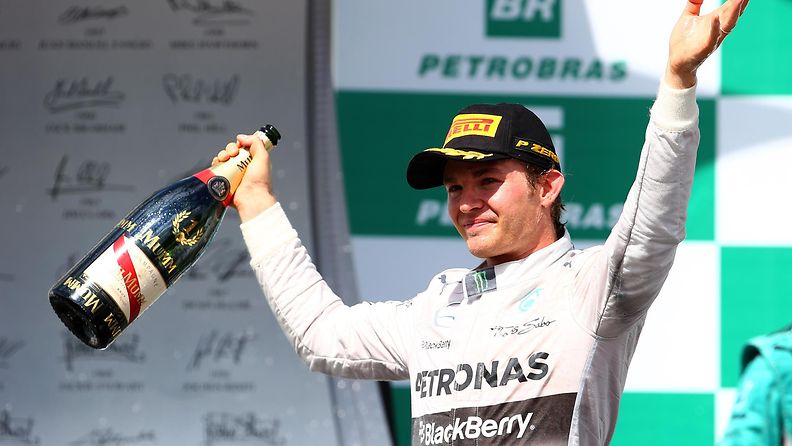 Nico Rosberg palkintojuhlissa