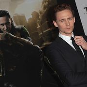Tom Hiddlestonin yksi tunnetuin rooli on leikkimielinen julmuri Loki. Copyright: All Over Press. Photographer: Veronica Summers / Splash News.