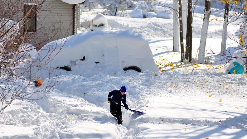 Valtavat lumimäärät peittivät Buffalon Yhdysvalloissa 19. marraskuuta 2014.