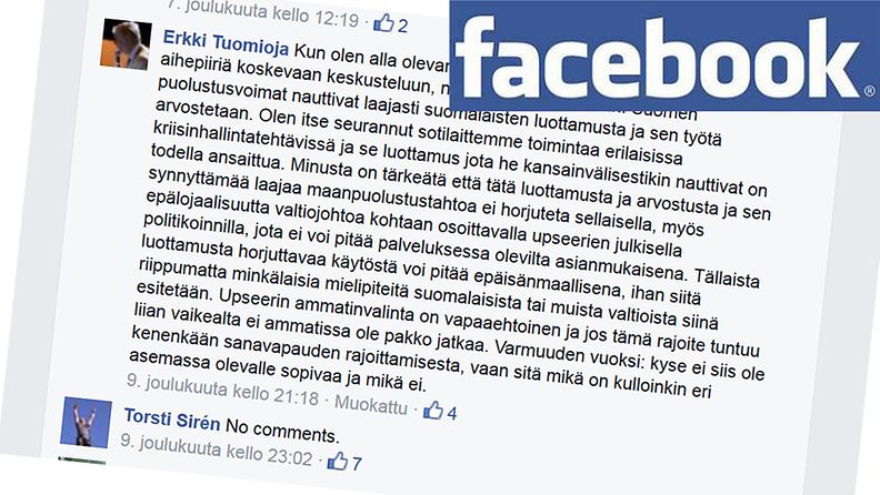 Tuomioja Facebook Siren