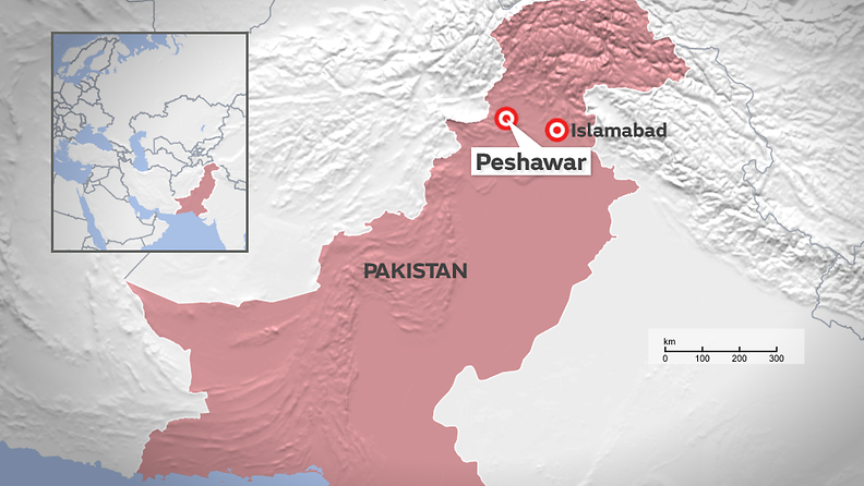 pakistan Peshawar kartta