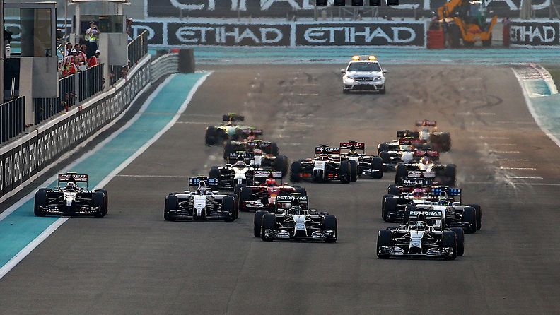 F1, kuvitus, lähtö, Abu Dhabi 2014