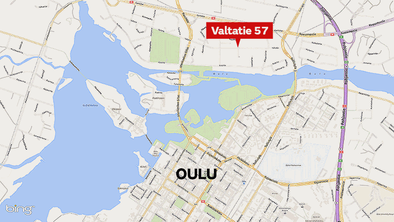 Oulu Itä-Tuira kartta