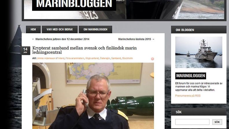 Ruotsi blogi puolustusvoimat puhelinyhteys Suomen armeija merivoimat sotilasyhteistyö
