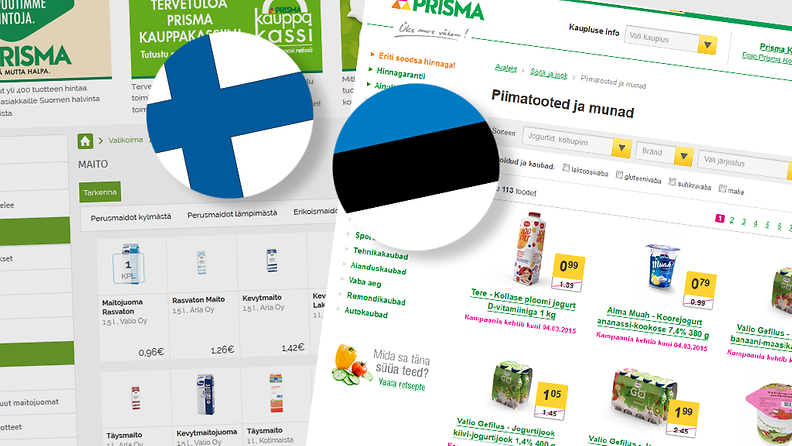 ruokakori hinta Suomi Viro