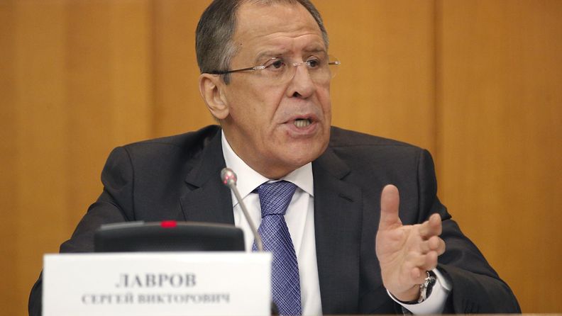 Venäjän ulkoministeri Sergei Lavrov puhui Moskovassa 21. tammikuuta 2015.