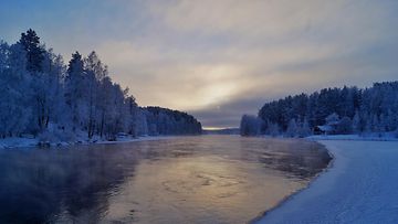 Talvipäivä kääntyy kohti iltaa Vaajakoskella 22. tammikuuta 2015. Lukijan kuva: Maarit Siitonen 