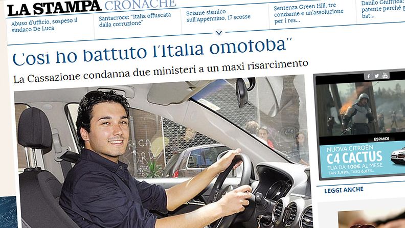 Kuvakaappaus Italia homo ajokortti