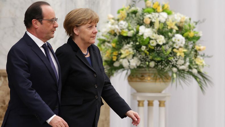 Merkel ja Hollande Minskissä 11.2.2015