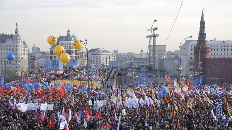 Venäjä Moskova Kreml Krim-juhlat 18.3.2015