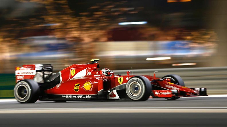 Kimi Räikkönen oli huippuvauhdissa Bahrainissa.