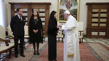 Ruotsin kuninkaalliset vierailivat paavin luona Vatikaanissa.