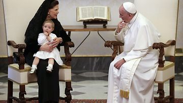 Ruotsin kuninkaalliset vierailivat paavin luona Vatikaanissa.