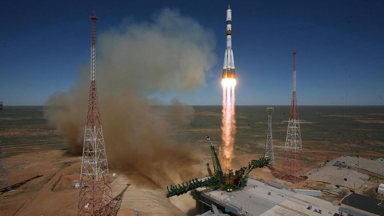 Taivasta kohti! Venäläinen rahtia sisältävä Sojuz-raketti laukaistiin kohti kansainvälistä avaruusasemaa Kazakstanin Baikonurista.