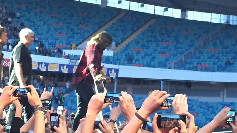 Foo Fighters Ruotsin Göteborgissa 12.6.2015. Kuva: Lukijan kuva