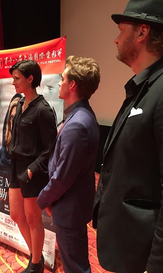 Krista Kosonen, Lauri Tilkanen ja Antti J. Jokinen Shanghain elokuvajuhlilla 16.6.2015.