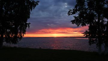 Auringonnousun aikaan Nallikarissa, Oulussa. Lukijan kuva: Miia Parviainen